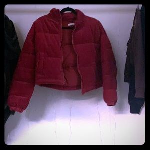 This is a Red Puffy PacSun Winter Jacket